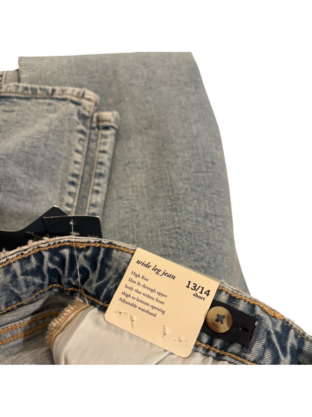 Abercrombie Kids High Rise Wide Leg Jeans - Picture 9 of 14
